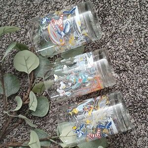 🏵Disney McDonald's 25th Anniversary Glass 1996 Set Of 3